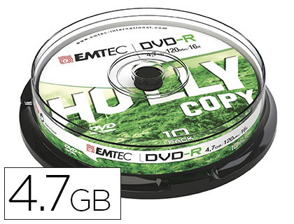 DVD-R EMTEC RINSCRIPTIBLE 4.7GB VITESSE 16X TOUR 25 UNITS