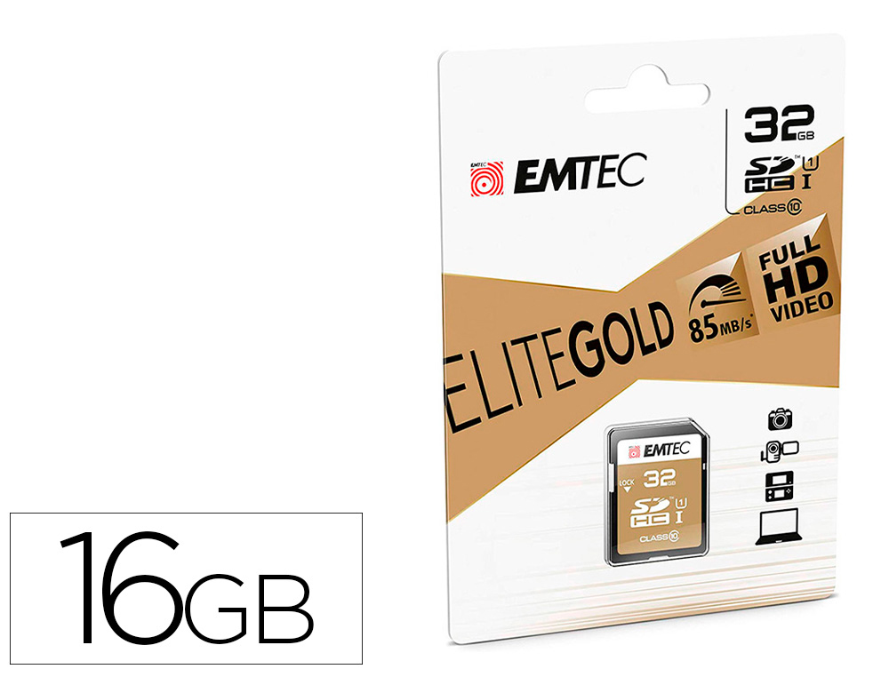 CARTE MEMOIRE EMTEC MICRO SD HC 32GB CLASSE  10 ELITE GOLD